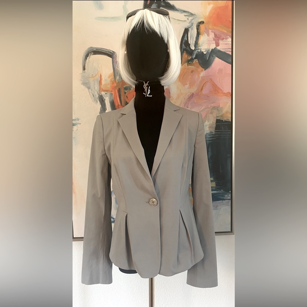 Armani Collezioni pleated blazer -Gray